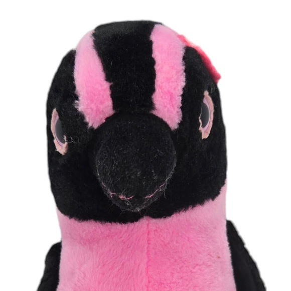 Petting‎ Zoo Whimsical Spotted Penguin Pink Black Stuffed Animal Plush Toy 12" - Picture 2 of 6